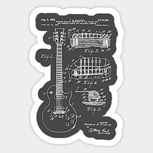 Electric guitar schematics Gibson les paul Sticker